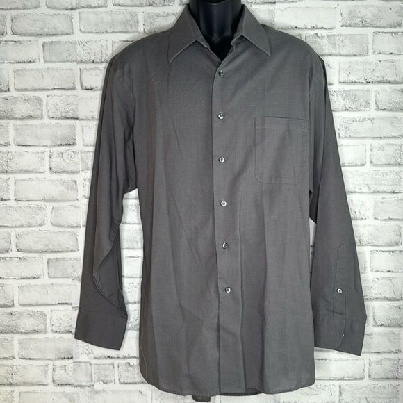 Geoffrey Beene Gray Wrinkle Free Button Down Shirt Size XL - Picture 1 of 5